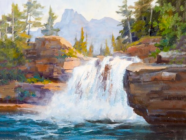 Водопад маслом мастер класс