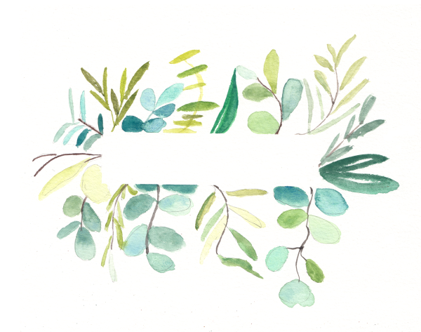 Ветка акварель