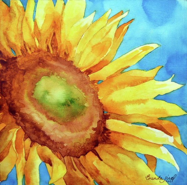 Солнечный день акварель