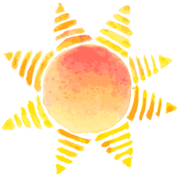 Солнце акварель