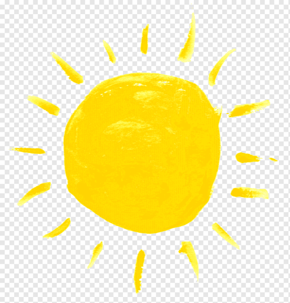 Солнце нарисованное на белом фоне