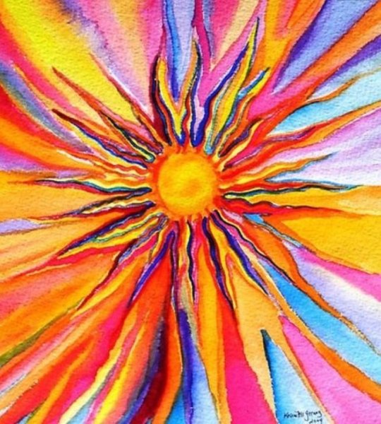 Разноцветное солнце