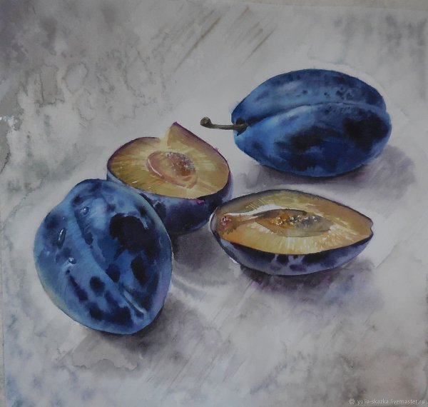 Слива гуашью