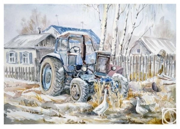 Рисование трактор старшая группа