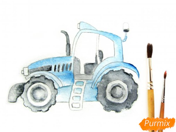 Трактор живопись