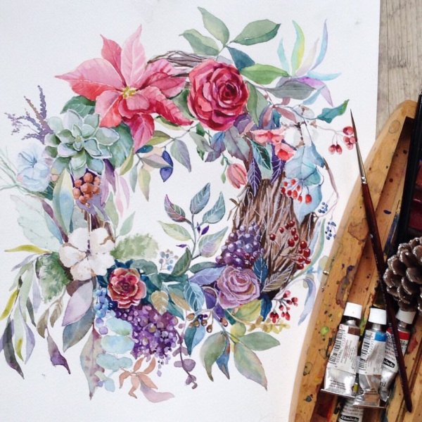Ботаника акварелью