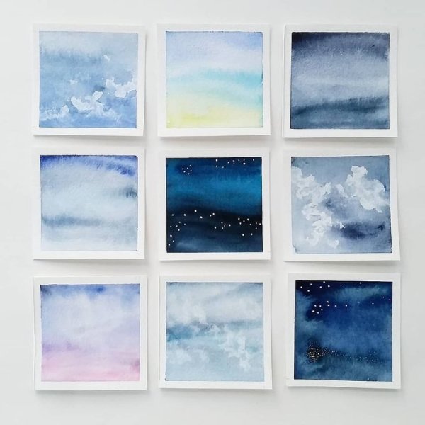 Фотокарточки акварель