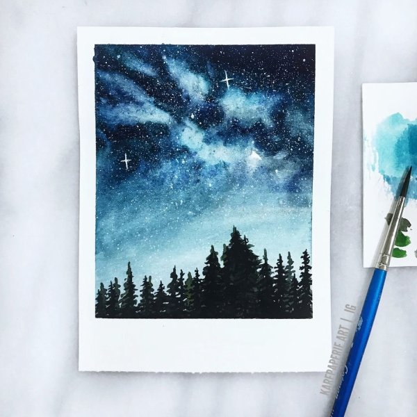 Рисунки акварелью для срисовки