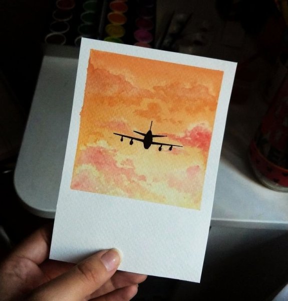 Полароиды акварелью