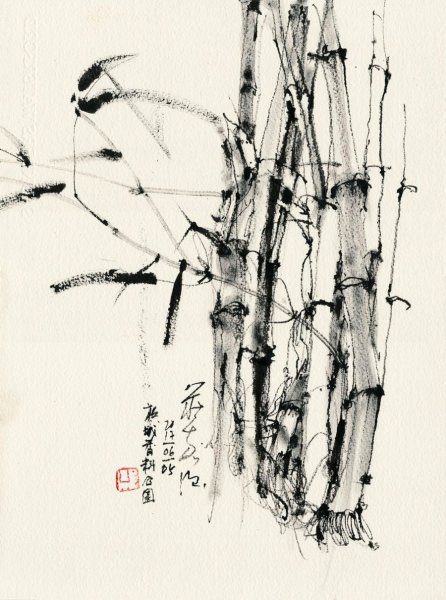 Китайская живопись тушью бамбук