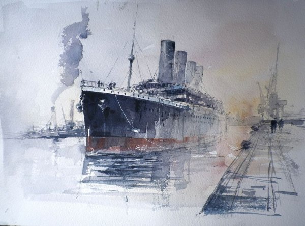 Титаник акварелью