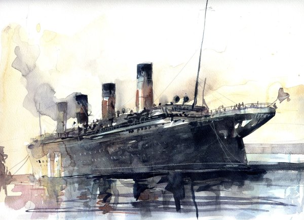 Титаник акварелью