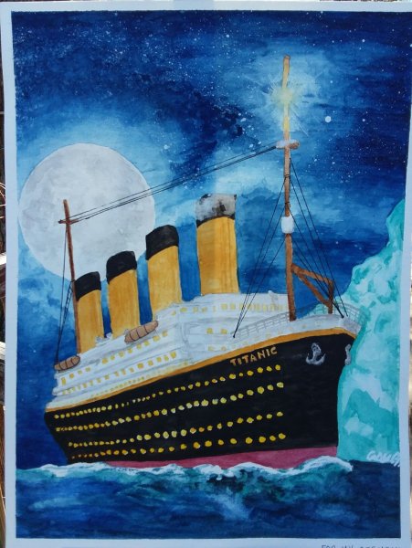 Титаник гуашью