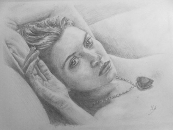 Кейт Уинслет Титаник рисунок Джека