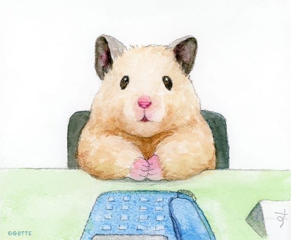 Акварельный хомяк