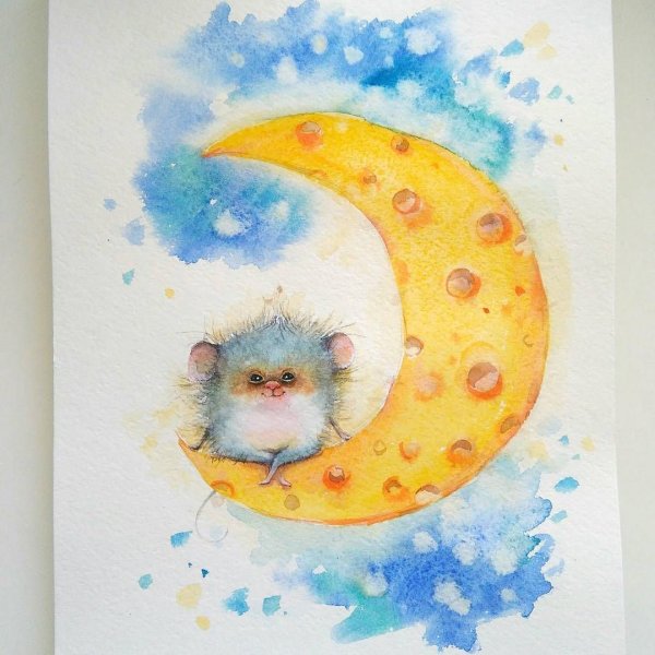 Акварельные зверюшки Евгения соловьёва