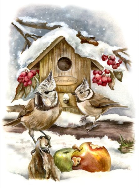 Кормушка иллюстрация