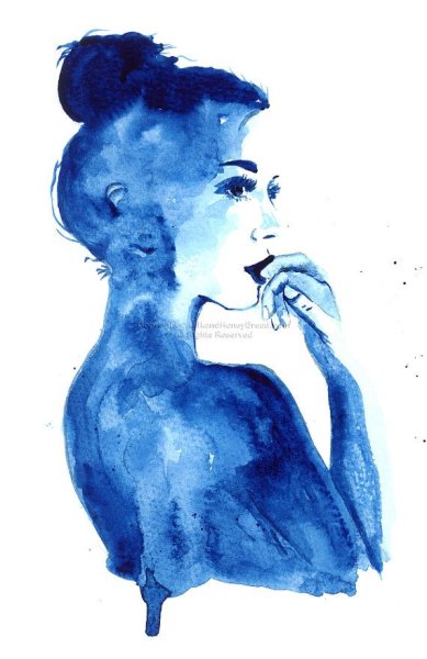 Беременная акварель