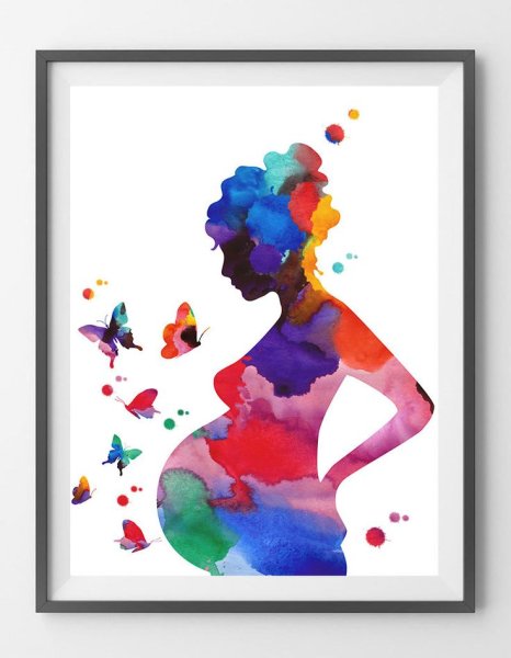 Беременная девушка арт