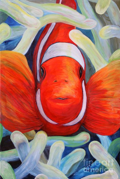 Рыба клоун для рисования