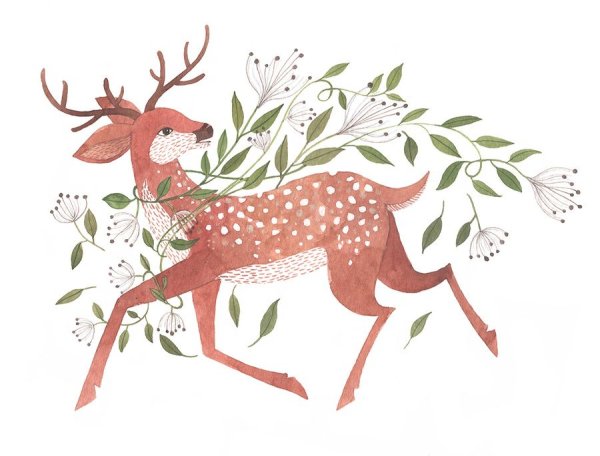 Олень принт