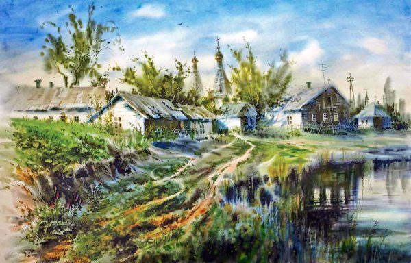 Герасимов Леонид картины акварель