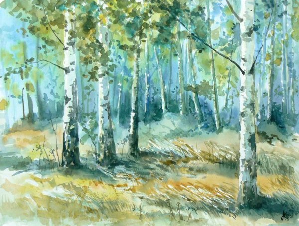 Живопись Ивана Бунина Берёзовая роща