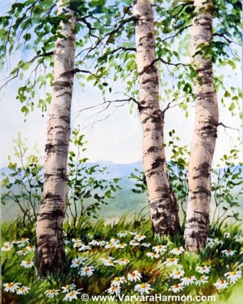 Картина три березы