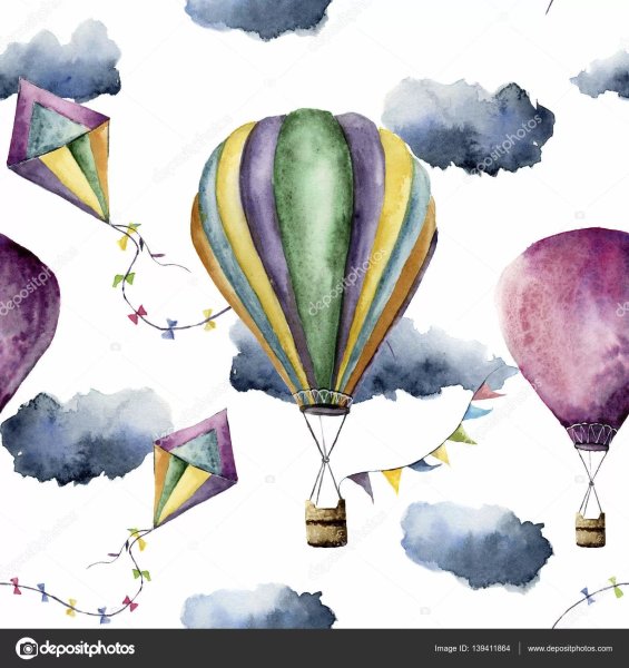 Воздушный шар карандашом