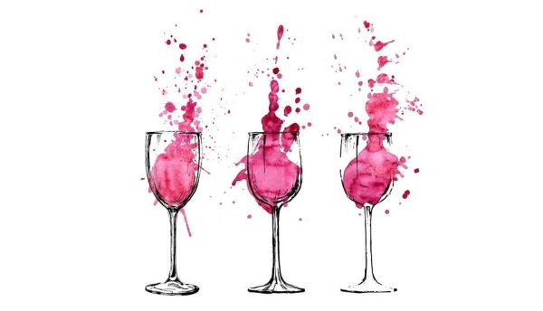 Вино акварель