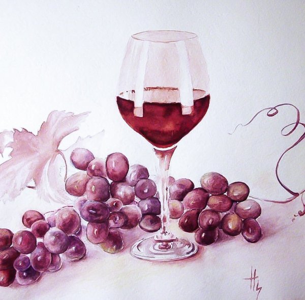 Виноград гризайль