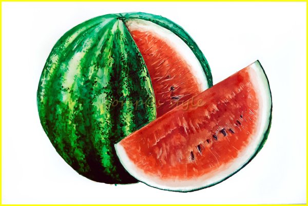 Арбуз срисовать