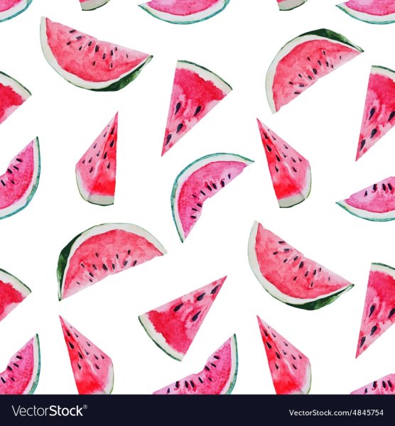 Арбуз акварель вектор