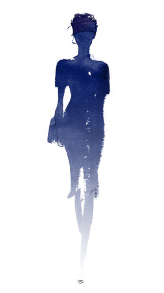 Акварельные силуэты женщин