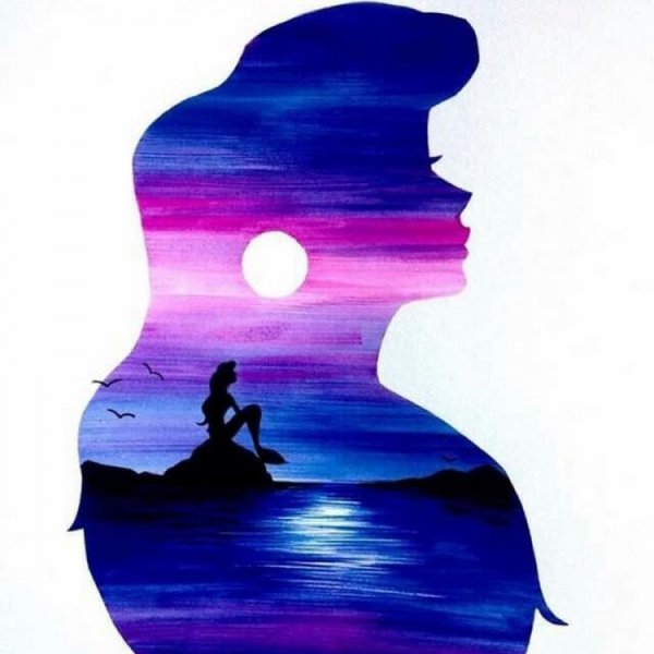 Акварельные силуэты