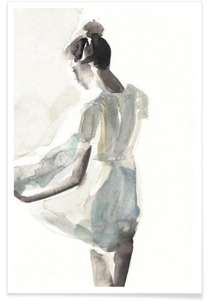 Фигура девушки акварель