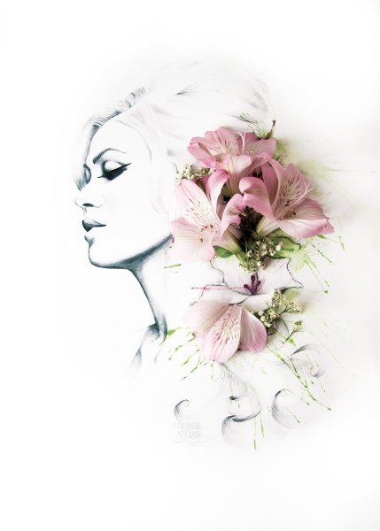 Лицо из цветов