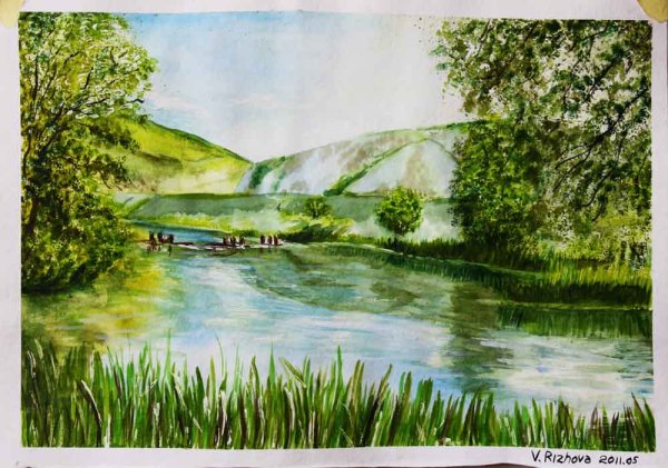 Край родной акварель