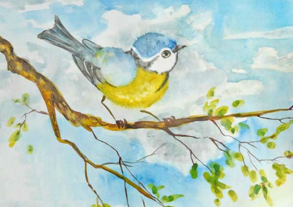 Синица стилизация