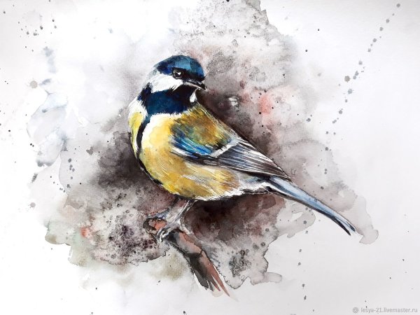 Птица рисунок