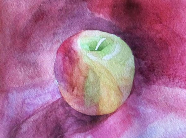 Яблоко в технике лессировка