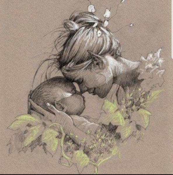 Мать и ребенок арт