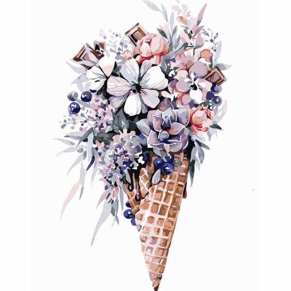 Букет цветов акварелью