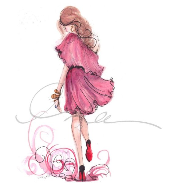 Что нарисовать красками платье