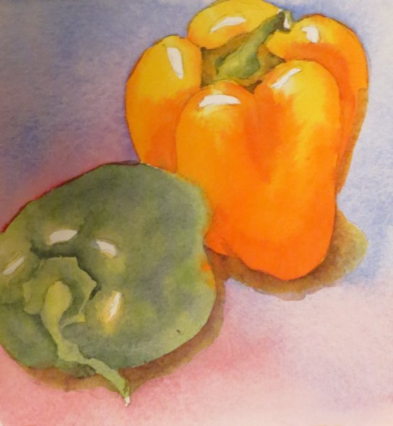 Болгарский перец акварелью