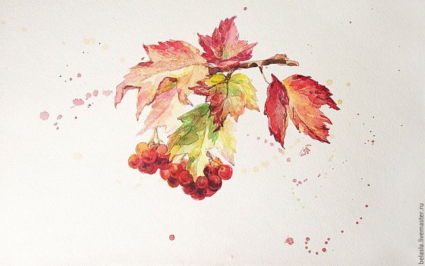 Осень акварель
