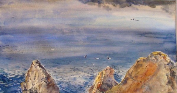 Мартынов акварель Байкал