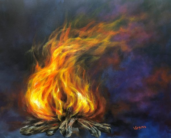 Огонь акварелью