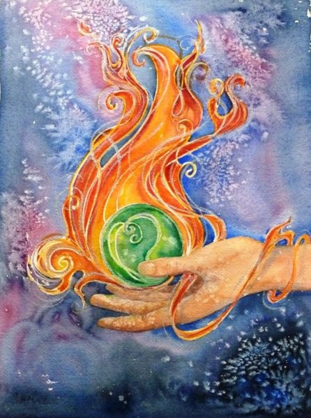 Исцеляющие картина акварелью