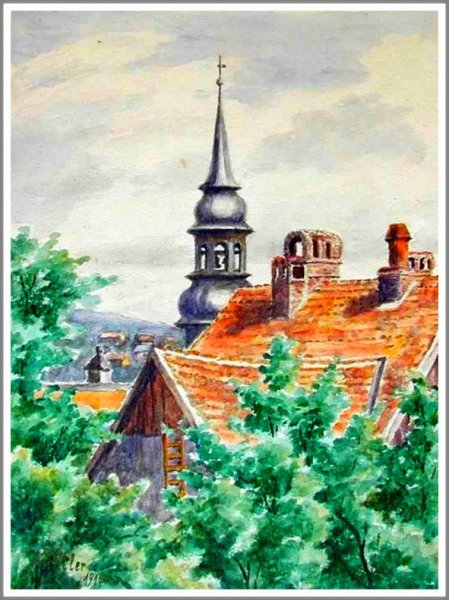 Картины Адольфа Гитлера акварель